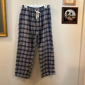 Women’s Pajama Bottoms, Plaid, Blue, Black, White, Size XL, Route North